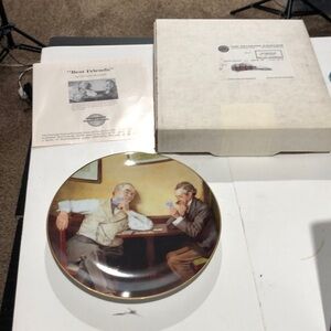 Edwin M. Knowles Best Friends by Norman Rockwell collector plate